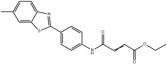 ethyl 4-{[4-(6-methyl-1,3-benzothiazol-2-yl)phenyl]amino}-4-oxo-2-butenoate Structure