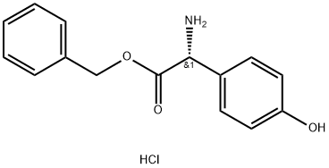 R-4-Hydroxyphenylglycine phenylmethyl ester hydrochloride 구조식 이미지