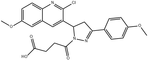 4-(5-(2-chloro-6-methoxyquinolin-3-yl)-3-(4-methoxyphenyl)-4,5-dihydro-1H-pyrazol-1-yl)-4-oxobutanoic acid Structure