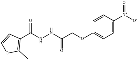 2-methyl-N'-[(4-nitrophenoxy)acetyl]-3-furohydrazide Structure