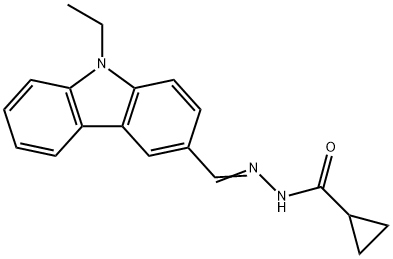 N'-[(9-ethyl-9H-carbazol-3-yl)methylene]cyclopropanecarbohydrazide 구조식 이미지