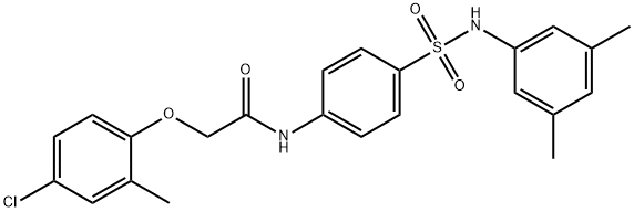 2-(4-chloro-2-methylphenoxy)-N-(4-{[(3,5-dimethylphenyl)amino]sulfonyl}phenyl)acetamide Structure