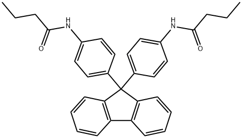 N,N'-[9H-fluorene-9,9-diylbis(4,1-phenylene)]dibutanamide 구조식 이미지