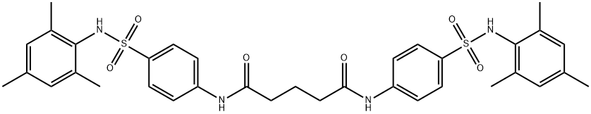 N,N'-bis{4-[(mesitylamino)sulfonyl]phenyl}pentanediamide 구조식 이미지