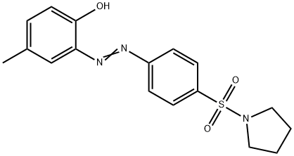 4-methyl-2-{[4-(1-pyrrolidinylsulfonyl)phenyl]diazenyl}phenol 구조식 이미지