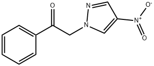 2-(4-nitro-1H-pyrazol-1-yl)-1-phenylethan-1-one 구조식 이미지