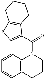 1-(4,5,6,7-tetrahydro-1-benzothien-3-ylcarbonyl)-1,2,3,4-tetrahydroquinoline Structure