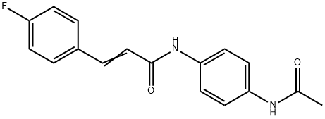 N-[4-(acetylamino)phenyl]-3-(4-fluorophenyl)acrylamide Structure