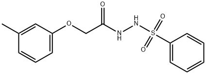 2-(3-methylphenoxy)-N'-(phenylsulfonyl)acetohydrazide 구조식 이미지