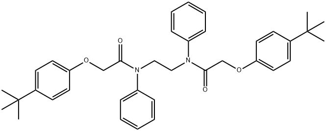 N,N'-1,2-ethanediylbis[2-(4-tert-butylphenoxy)-N-phenylacetamide] Structure