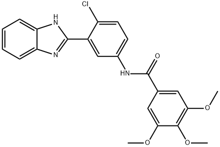 N-[3-(1H-benzimidazol-2-yl)-4-chlorophenyl]-3,4,5-trimethoxybenzamide Structure