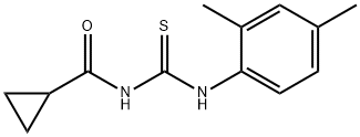 N-{[(2,4-dimethylphenyl)amino]carbonothioyl}cyclopropanecarboxamide 구조식 이미지