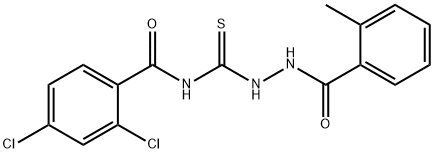 2,4-dichloro-N-{[2-(2-methylbenzoyl)hydrazino]carbonothioyl}benzamide Structure