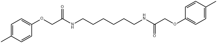 N,N'-1,6-hexanediylbis[2-(4-methylphenoxy)acetamide] Structure