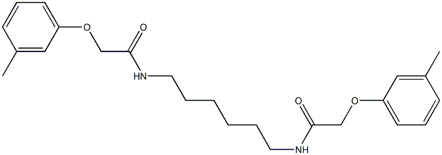 N,N'-1,6-hexanediylbis[2-(3-methylphenoxy)acetamide] Structure