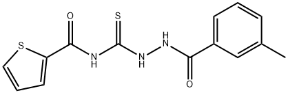 N-{[2-(3-methylbenzoyl)hydrazino]carbonothioyl}-2-thiophenecarboxamide Structure