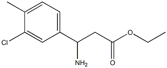 ethyl 3-amino-3-(3-chloro-4-methylphenyl)propanoate Structure