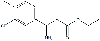 ethyl 3-amino-3-(3-chloro-4-methylphenyl)propanoate 구조식 이미지