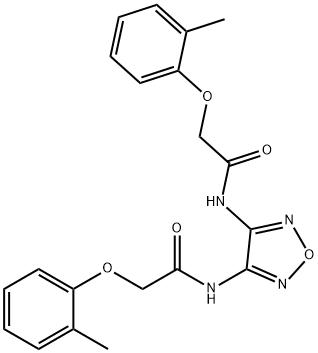 N,N'-1,2,5-oxadiazole-3,4-diylbis[2-(2-methylphenoxy)acetamide] 구조식 이미지