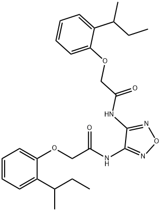 N,N'-1,2,5-oxadiazole-3,4-diylbis[2-(2-sec-butylphenoxy)acetamide] Structure