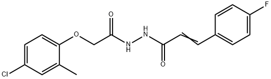 N'-[(4-chloro-2-methylphenoxy)acetyl]-3-(4-fluorophenyl)acrylohydrazide Structure