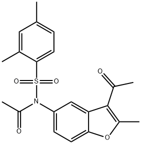 N-(3-acetyl-2-methylbenzofuran-5-yl)-N-((2,4-dimethylphenyl)sulfonyl)acetamide Structure