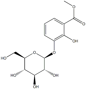 3-(beta-D-Glucopyranosyloxy)-2-hydroxybenzoic acid methyl ester 구조식 이미지