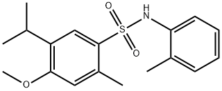 4-methoxy-2-methyl-N-(2-methylphenyl)-5-(propan-2-yl)benzenesulfonamide 구조식 이미지