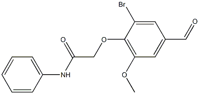 2-(2-bromo-4-formyl-6-methoxyphenoxy)-N-phenylacetamide Structure