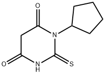 1-cyclopentyl-6-hydroxy-2-thioxo-2,3-dihydropyrimidin-4(1H)-one 구조식 이미지