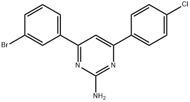 4-(3-bromophenyl)-6-(4-chlorophenyl)pyrimidin-2-amine Structure
