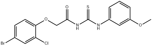 2-(4-bromo-2-chlorophenoxy)-N-{[(3-methoxyphenyl)amino]carbonothioyl}acetamide 구조식 이미지