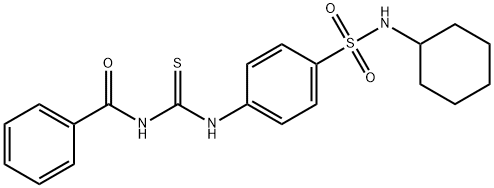 N-[({4-[(cyclohexylamino)sulfonyl]phenyl}amino)carbonothioyl]benzamide 구조식 이미지