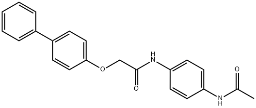 N-[4-(acetylamino)phenyl]-2-(4-biphenylyloxy)acetamide Structure