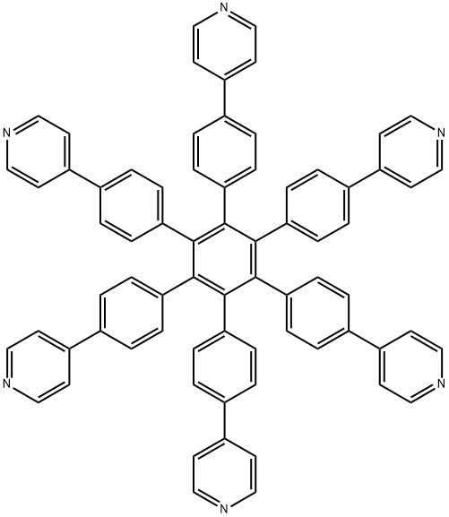 4,4'-(2',4',5',6'-tetrakis(4-(pyridin-4-yl)phenyl)-[1,1':3',1''-terphenyl]-4,4''-diyl)dipyridine Structure