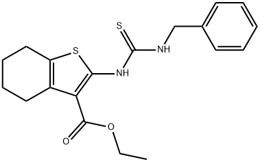 ethyl 2-(3-benzylthioureido)-4,5,6,7-tetrahydrobenzo[b]thiophene-3-carboxylate Structure