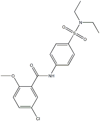 5-chloro-N-[4-(diethylsulfamoyl)phenyl]-2-methoxybenzamide Structure