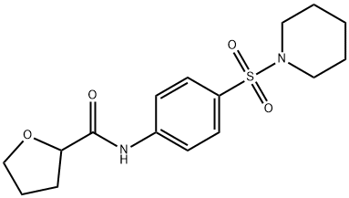 N-[4-(1-piperidinylsulfonyl)phenyl]tetrahydro-2-furancarboxamide Structure