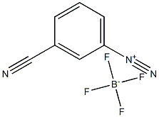 Benzenediazonium, 3-cyano-, tetrafluoroborate(1-) Structure