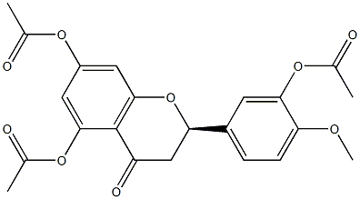 [(2R)-7-acetyloxy-2-(3-acetyloxy-4-methoxy-phenyl)-4-oxo-chroman-5-yl] acetate Structure