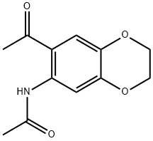 N-(7-acetyl-2,3-dihydro-1,4-benzodioxin-6-yl)acetamide 구조식 이미지