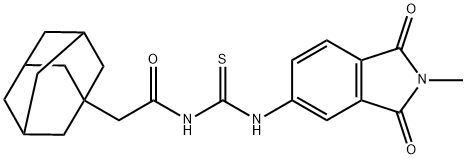 N-[(2-methyl-1,3-dioxo-2,3-dihydro-1H-isoindol-5-yl)carbamothioyl]-2-(tricyclo[3.3.1.1~3,7~]dec-1-yl)acetamide Structure