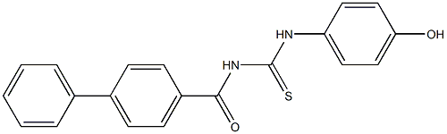 N-{[(4-hydroxyphenyl)amino]carbonothioyl}-4-biphenylcarboxamide Structure