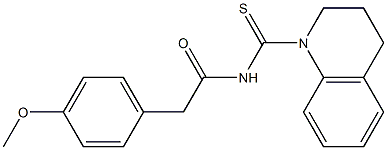 N-(3,4-dihydro-1(2H)-quinolinylcarbonothioyl)-2-(4-methoxyphenyl)acetamide Structure