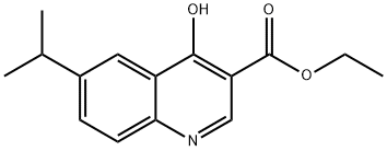 3-Quinolinecarboxylic acid, 4-hydroxy-6-(1-methylethyl)-, ethyl ester 구조식 이미지