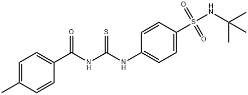N-[({4-[(tert-butylamino)sulfonyl]phenyl}amino)carbonothioyl]-4-methylbenzamide Structure