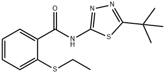 N-(5-tert-butyl-1,3,4-thiadiazol-2-yl)-2-(ethylsulfanyl)benzamide Structure