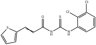 N-{[(2,3-dichlorophenyl)amino]carbonothioyl}-3-(2-thienyl)acrylamide 구조식 이미지