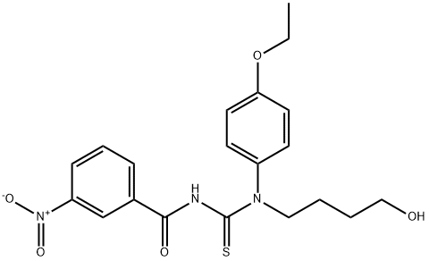 N-{[(4-ethoxyphenyl)(4-hydroxybutyl)amino]carbonothioyl}-3-nitrobenzamide Structure