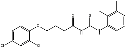 4-(2,4-dichlorophenoxy)-N-{[(2,3-dimethylphenyl)amino]carbonothioyl}butanamide Structure